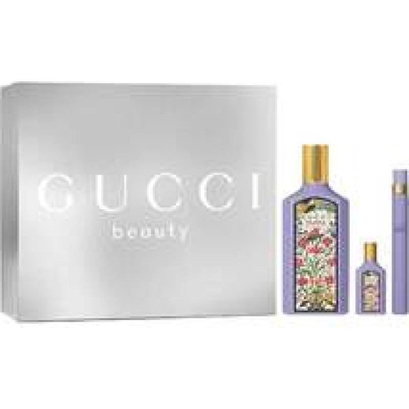 Gucci Flora Gorgeous Magnolia Gift Set EDP 100 ml, miniature EDP 10 ml and miniature EDP 5 ml