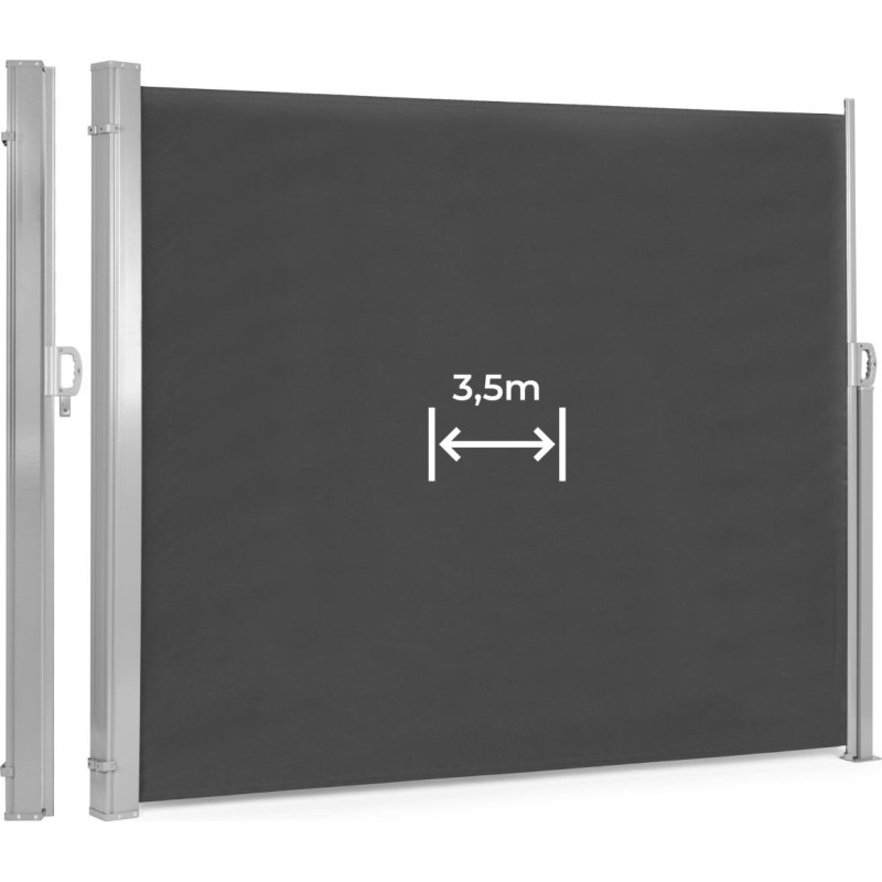 Multigarden Folding Side Awning 350x180 cm Privacy Screen for Garden or Terrace Anthracite MultiGarden