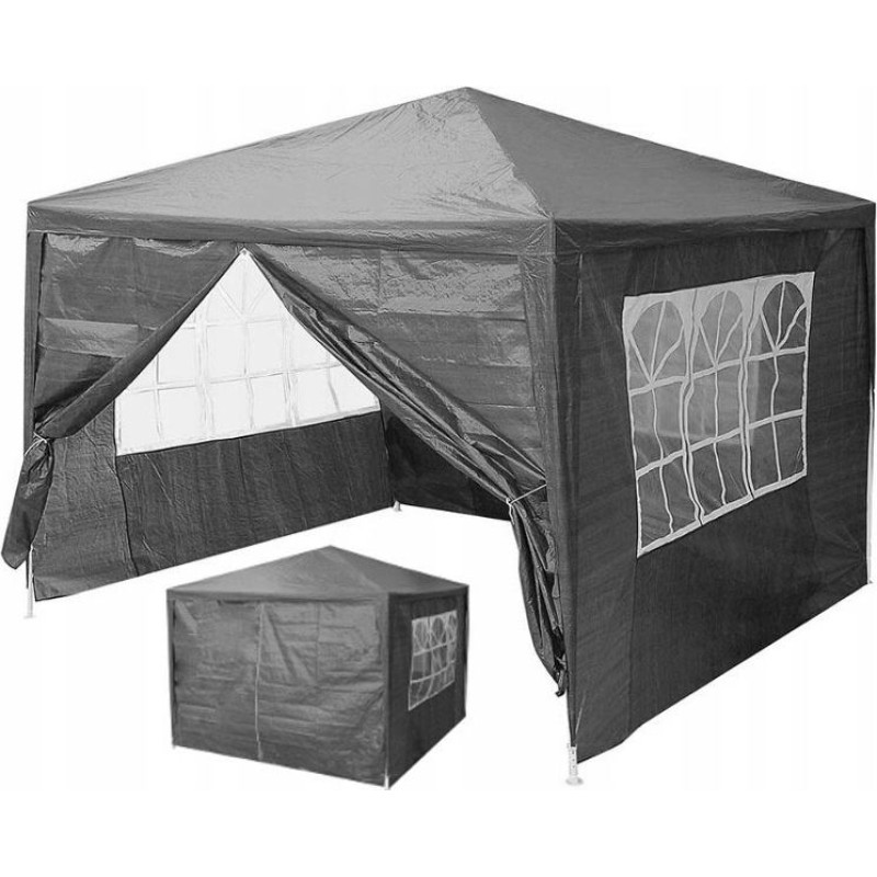 Multigarden Garden commercial pavilion tent, 3x3 m, 4 walls, gray, MultiGarden