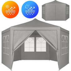 Multigarden Garden Trade Pavilion Tent 2x2x2 m with Windows Grey MultiGarden