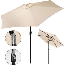 Multigarden Large Tilted Garden Parasol with Crank 270 cm Beige MultiGarden