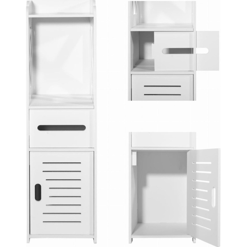 Leobert Bathroom cabinet, 80 cm, white