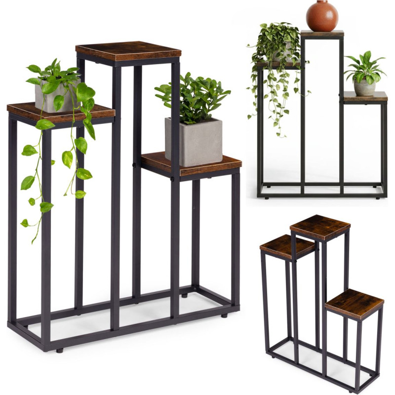 Modernhome Standing Plant Stand for Flowers Decorations 3 Shelves Loft ModernHome