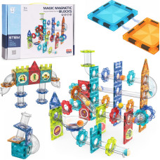 Multistore Magnetic 3D Construction Blocks Marble Run 113 Pieces
