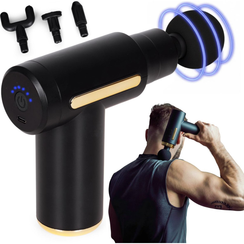 Modernhome Massage Gun Handheld Vibrating Massager Set with 4 Heads ModernHome