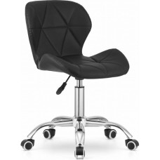 Leobert Swivel office chair with wide backrest, eco-leather, black