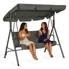 Multigarden Garden swing 3-seater with a steel frame, grey, MultiGarden