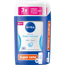 Nivea Fresh Natural Deodorant Duo - Sada tuh&yacute;ch deodorantů