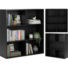 Modernhome Modern Standing Shelf for Living Room and Bedroom 3 Levels Black ModernHome