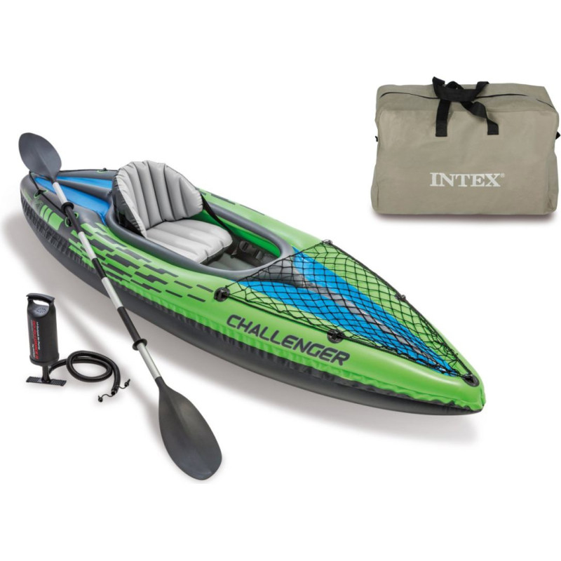 Intex Kajak dmuchany Challenger K1 jednoosobowy wiosła pompka torba INTEX 68305