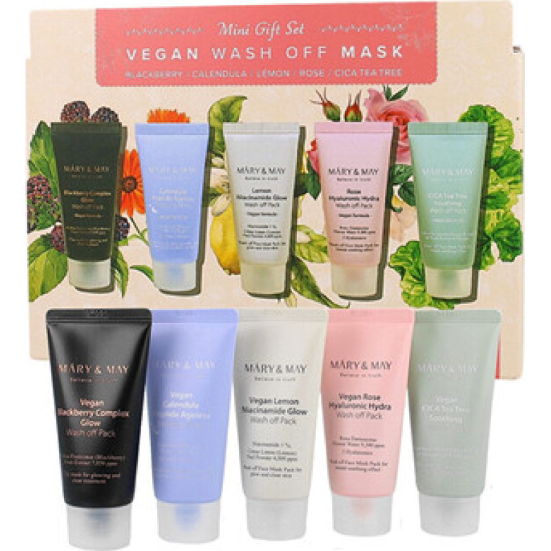 Mary & May Vegan Wash Off Mask Mini Gift Set - D&aacute;rkov&aacute; sada masek