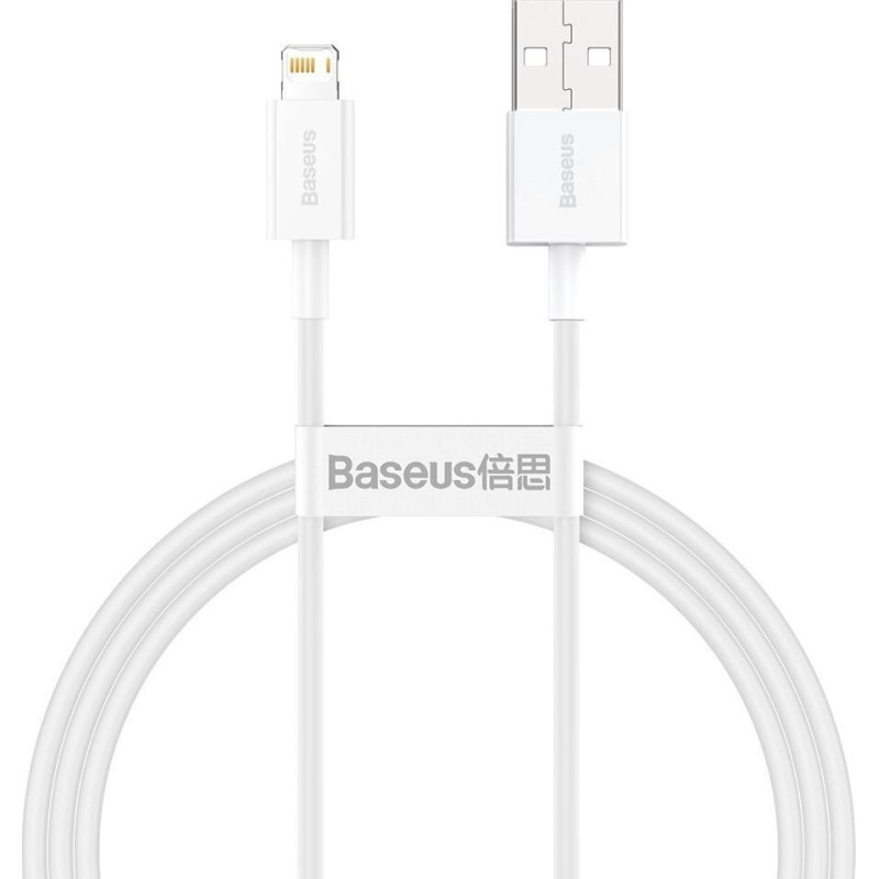 Datu kabelis - BASEUS - 1m - Saderīgs ar iPhone - Ātrā uzlāde 2.4A - USB-A uz Lightning