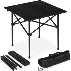 Multigarden Stolik turystyczny składany 53x55 cm kempingowy z torbą czarny MultiGarden