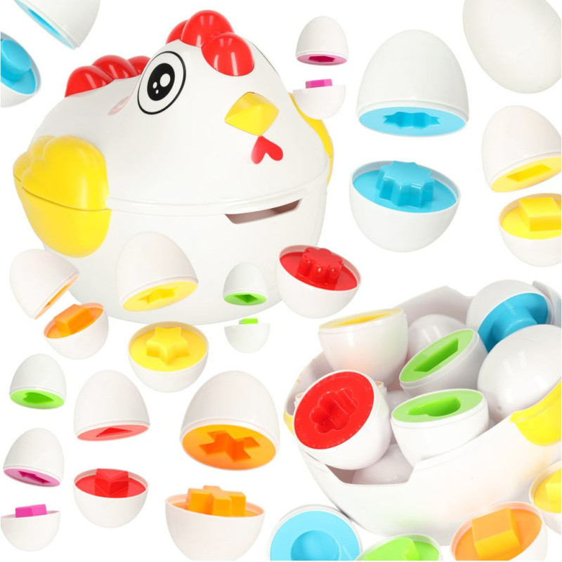 Izglītojoša puzle sorteris spēles formas olas 10 gab vista