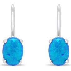 Brilio Silver Eleganti sudraba auskari ar sintētiskiem opāliem EA386WB sBS1902