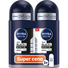 Nivea Black & White Invisible Original Roll-on Set - Sada kuličkov&yacute;ch antiperspirantů