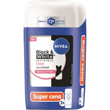 Nivea B&W Invisible Clear Duo - Sada tuh&yacute;ch antiperspirantů