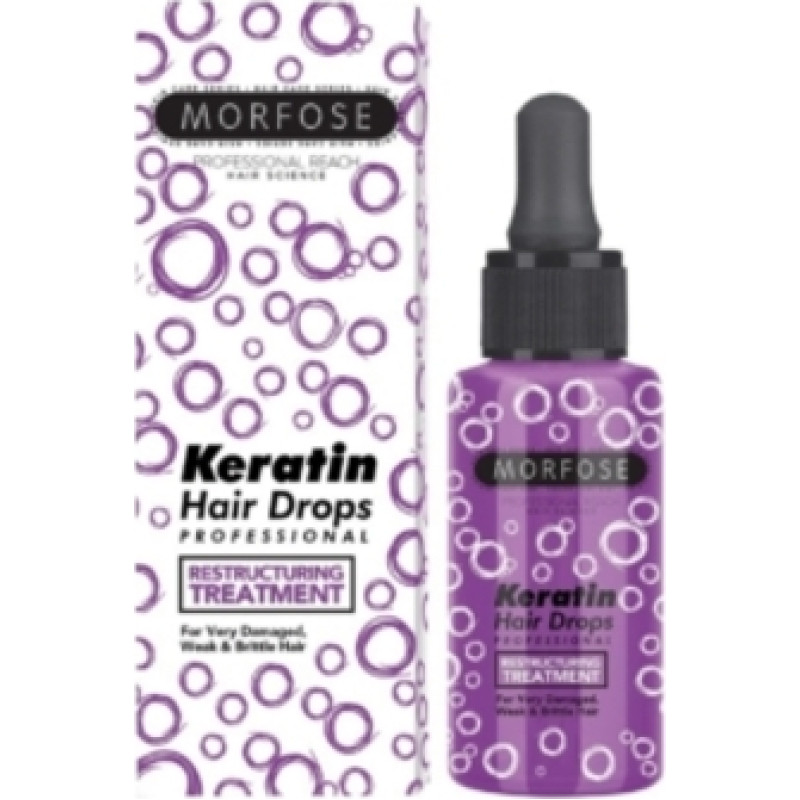 Morfose Hair Drops Keratin - Posiluj&iacute;c&iacute; p&eacute;če s regeneračn&iacute;m &uacute;činkem