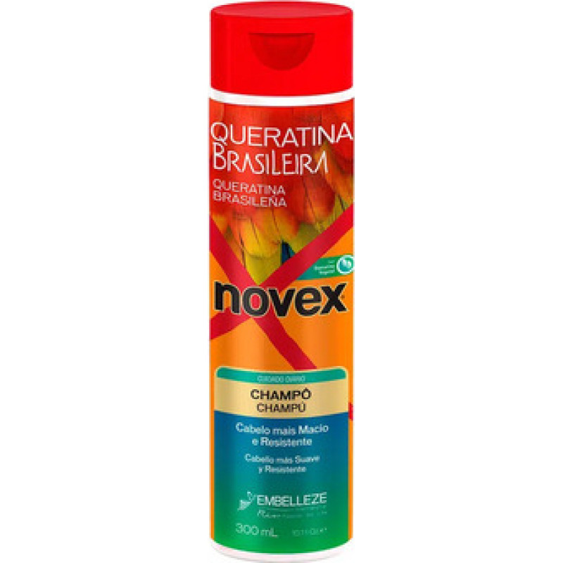 Novex Brazilian Keratin Shampoo - Posiluj&iacute;c&iacute; &scaron;ampon pro such&eacute; a po&scaron;kozen&eacute; vlasy