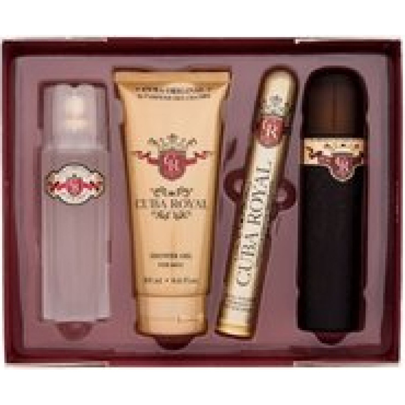 Cuba Royal Gift set EDT 100 ml, aftershave 100 ml, shower gel 200 ml and miniature EDT 35 ml