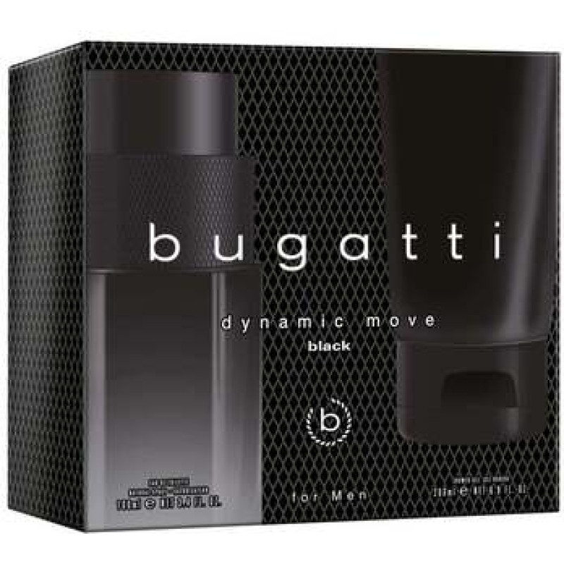 Bugatti Dynamic Move Black D&aacute;rkov&aacute; sada EDT 100 ml a sprchov&yacute; gel 200 ml