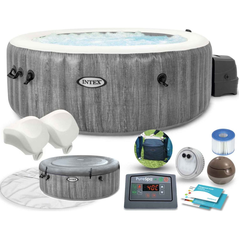 Intex Inflatable hot tub with hydro massage 4-person 196x71 cm WIFI premium accessories INTEX 28440
