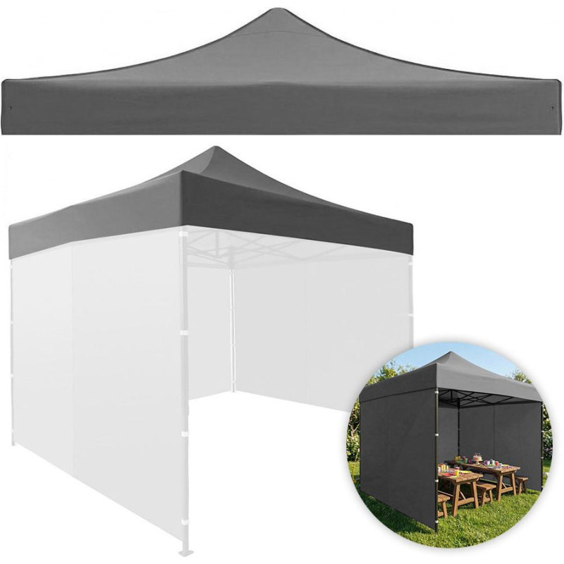 Multigarden Roof cover 3x3 m for a garden pavilion tent 420D PVC, grey, MultiGarden
