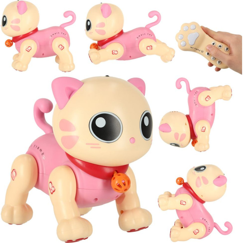 Interaktīvais kaķu tālvadības RC robots lec dzied