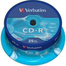 Verbatim CD-R Extra Protection 700MB 52x 25gb. spindle iepakojumā