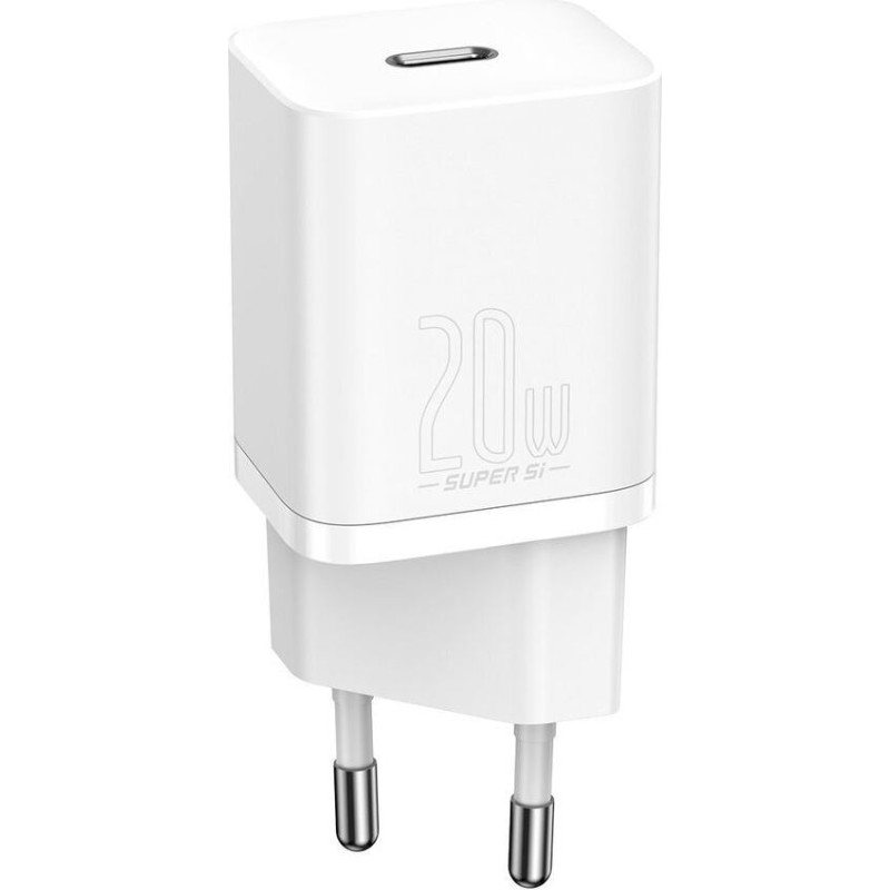 Ātrs Lādētājs - BASEUS - SUPER SI - 20W - Eiropas versija - Balts