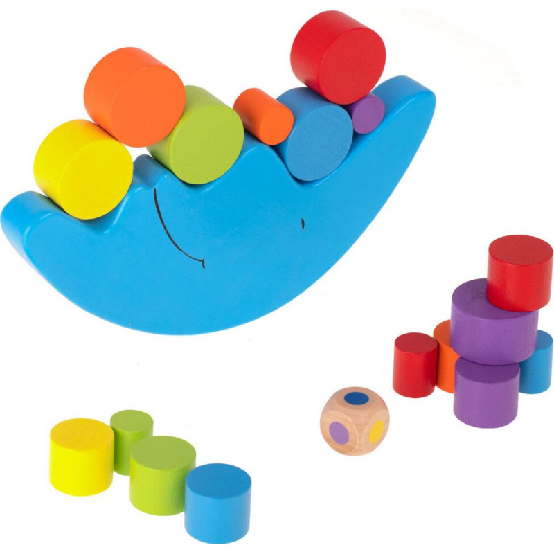 Balansēšanas mēness Koka Montessori veiklības spēle