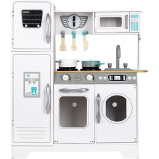 Milzīga koka bērnu virtuve-balta, Ecotoys