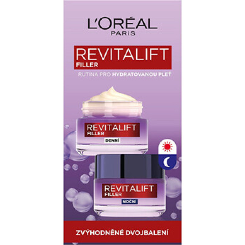 L&acute;or&eacute;al Revitalift Filler Set - D&aacute;rkov&aacute; sada pleťov&yacute;ch kr&eacute;mů