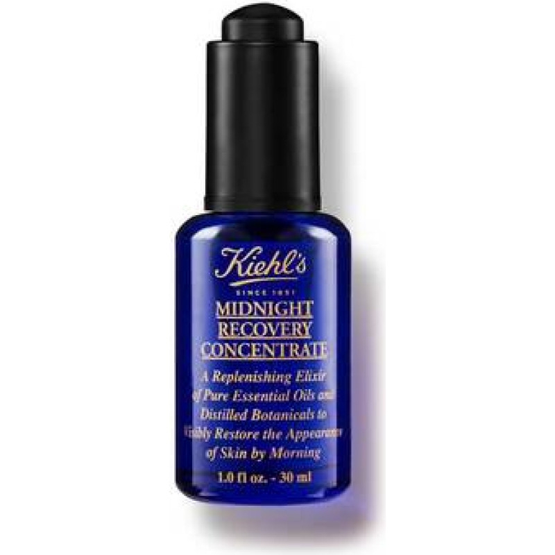 Kiehls Midnight Recovery Concentrate - Night Regenerating Oil Serum For Fresh Skin Look