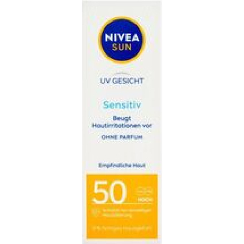 Nivea Sensitive SPF 50 Sun Allergy Protection - Pleťov&yacute; kr&eacute;m na opalov&aacute;n&iacute; pro citlivou pleť