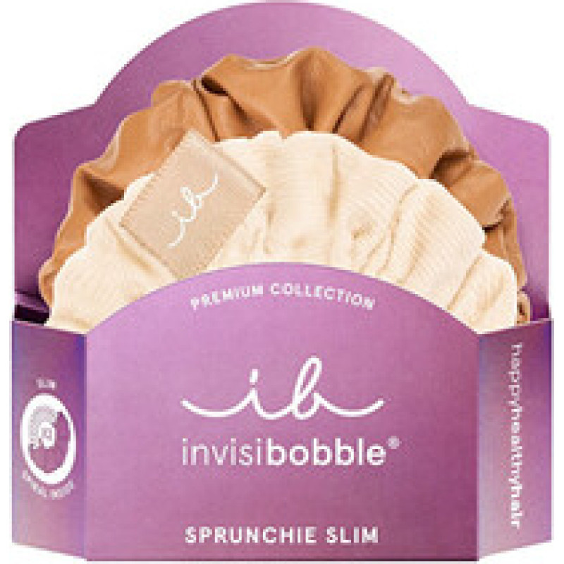 Invisibobble Sprunchie Slim Premium Creme de Caramel - Gumička do vlasů ( 2 ks )