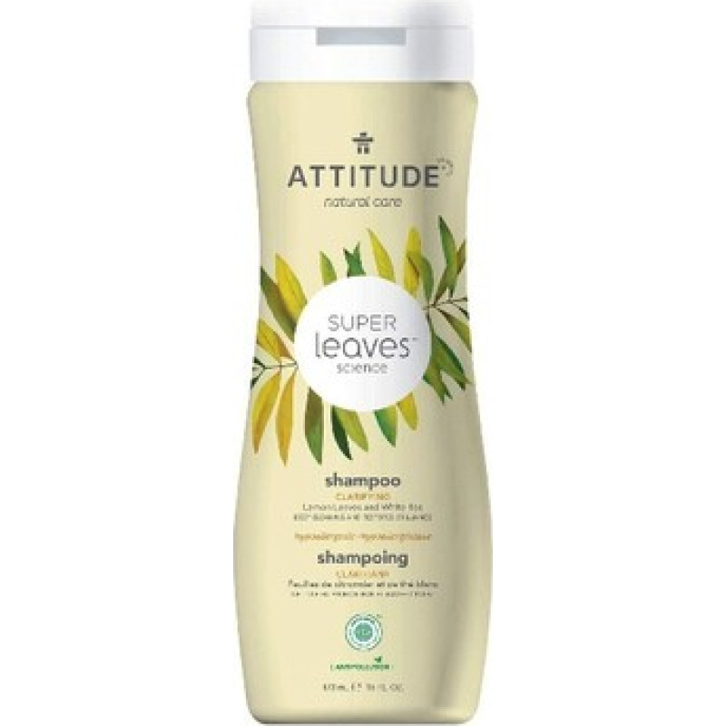 Attitude Super Leaves Clarifying Shampoo - Př&iacute;rodn&iacute; rozjasňuj&iacute;c&iacute; &scaron;ampon pro norm&aacute;ln&iacute; a mastn&eacute; vlasy