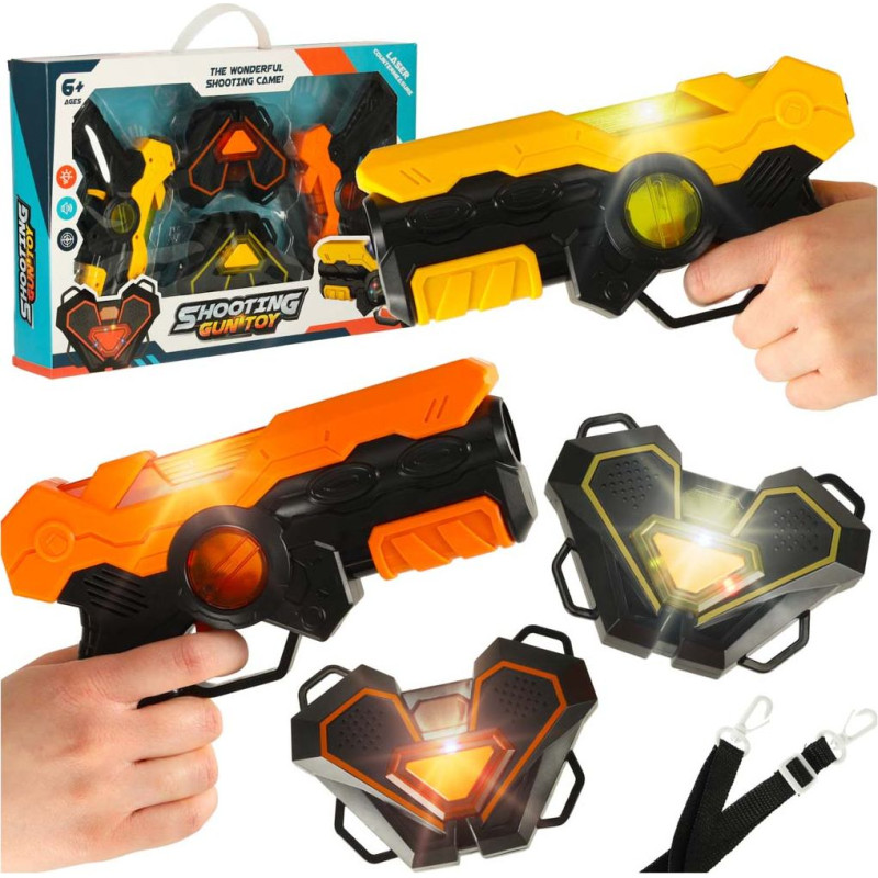 Lāzera peintbola pistole ar infrasarkano staru mērķi 2 komplektos.