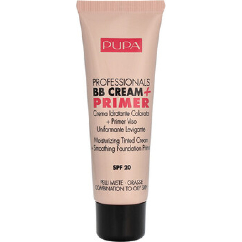 Pupa BB Cream+Primer Moisturizing Tinted Cream - BB kr&eacute;m a podkladov&aacute; b&aacute;ze 2v1 50 ml