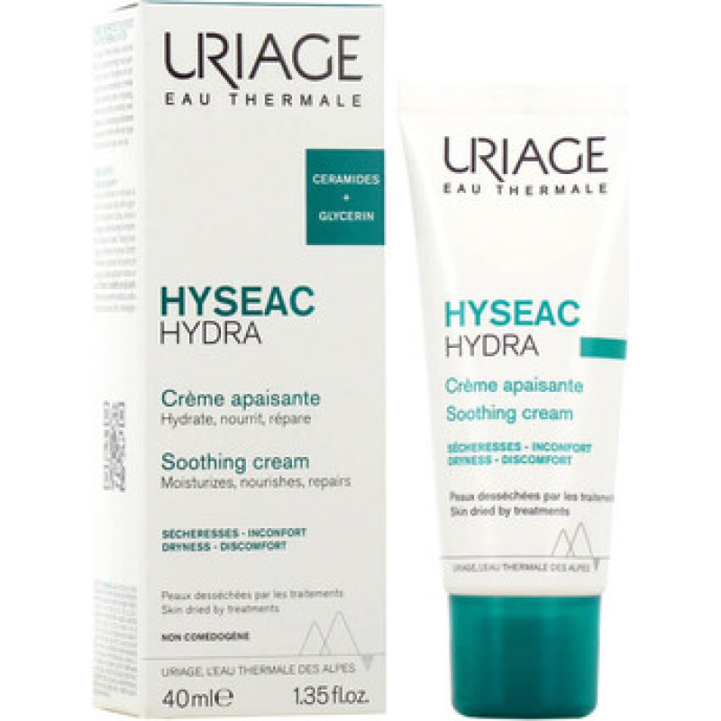 Uriage Regenerative and moisturizing skin cream for dry and irritated acne treatment Hys&eacute;ac ( Hydra Soothing Cream ) 40 ml