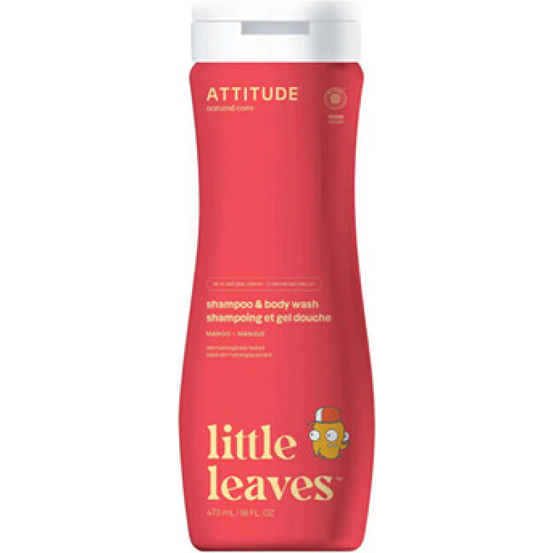 Attitude Little Leaves Mango Shampoo - Dětsk&eacute; tělov&eacute; m&yacute;dlo a &scaron;ampon