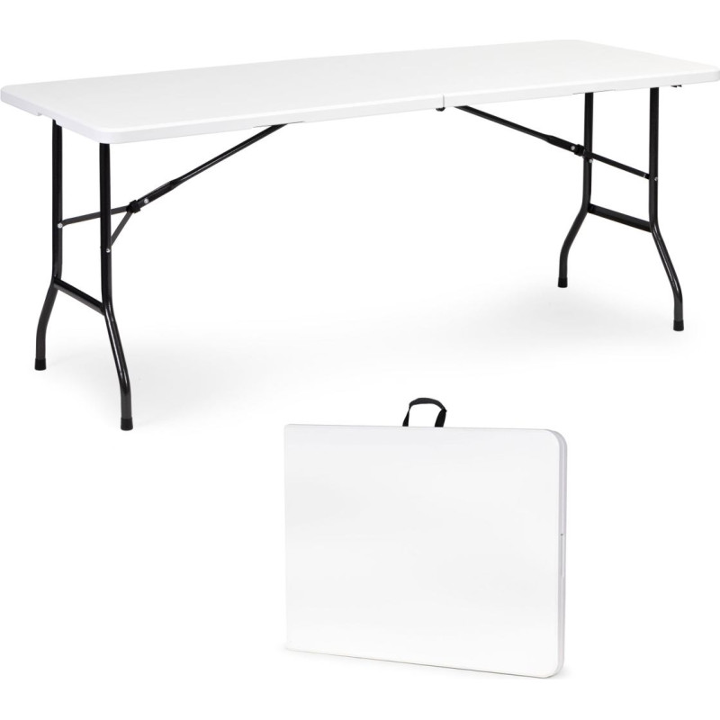 Multigarden Catering table 180 cm foldable into a suitcase white ModernHome
