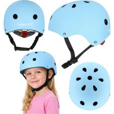 Trike Fix bērnu velosipēdu ķivere regulējama LED M 55-58cm zila