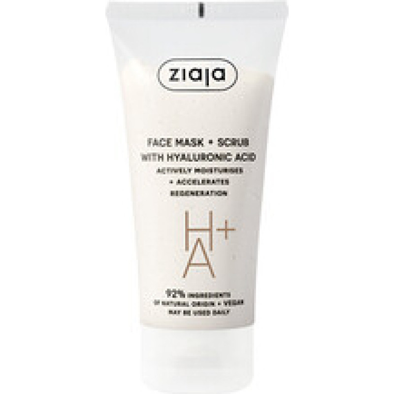 Ziaja Face Mask + Scrub Hayluronic Acid - Peelingov&aacute; maska s kyselinou hyaluronovou