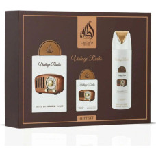 Dāvanu komplekts Lattafa Pride Vintage Radio aromātisks koksnes aromāts, universāls (unisex)