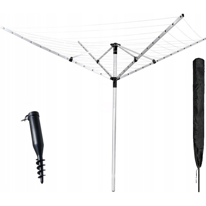 Dārza drēbju žāvētājs 60m + skrūvējama tapa