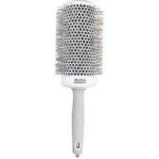 Olivia Garden Expert Blowout Speed Round Brush Wavy Bristles White & Grey ( 65 mm )