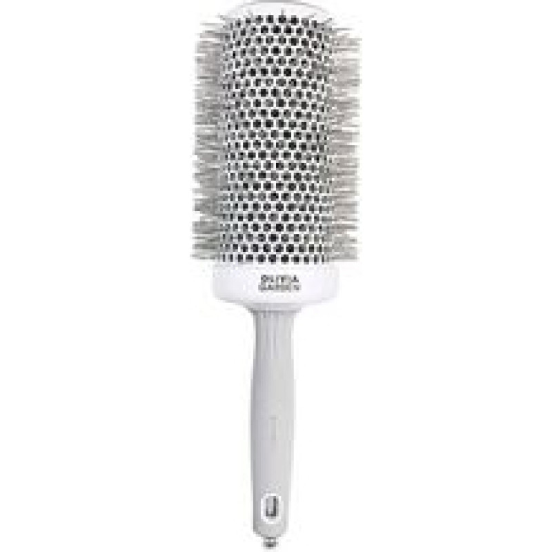 Olivia Garden Expert Blowout Speed Round Brush Wavy Bristles White & Grey ( 65 mm )