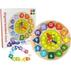 Koka pulkstenis ar figūrām 22cm