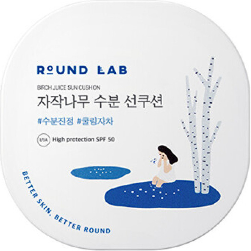 Round Lab Birch Juice Moisutrizing Sun Cushion - Slunečn&iacute; ochrana v houbičce